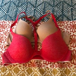 Victoria’s Secret Racerback Semi Demi Bras. Both size 32A